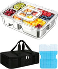Snackle Box Container, Stainless Steel Divided Serving Tray by kidinit