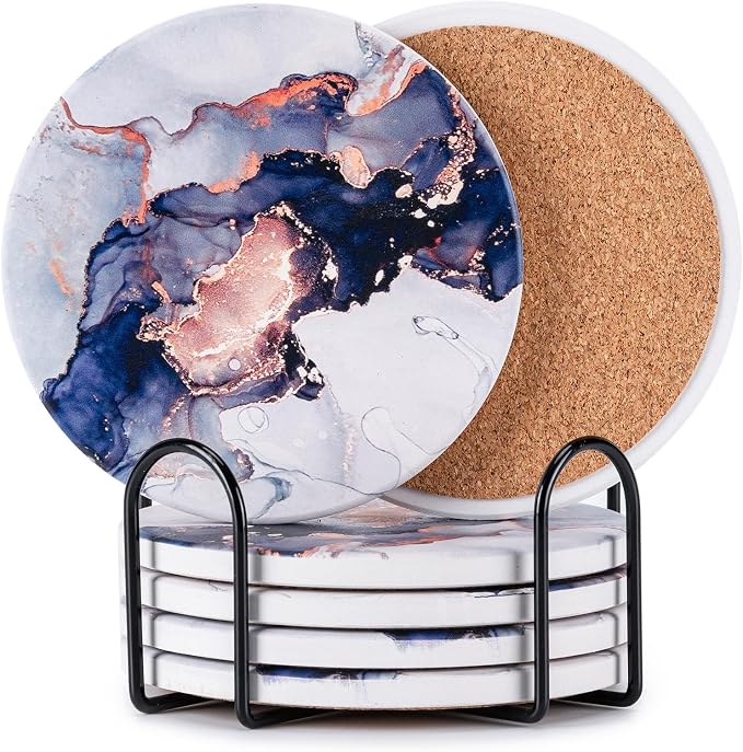 6Pcs Absorbent Coasters Set by Hoewina