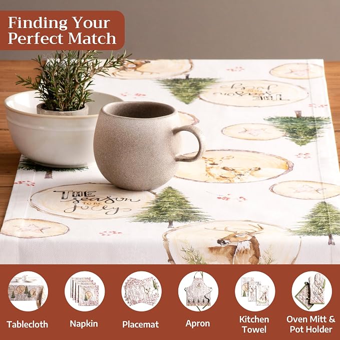 Maison d' Hermine Table Runner 100% Cotton 14.50" x 108" | Table Runners 108 - Image 4