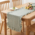Eternal Beauty 14x120 Gingham Ruffle Table Runner by EternalBeauty