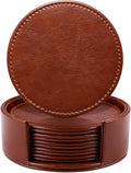 LAMOTI Leather Coasters for Drinks, Handmade Luxurious Home Décor and by LaMOTI