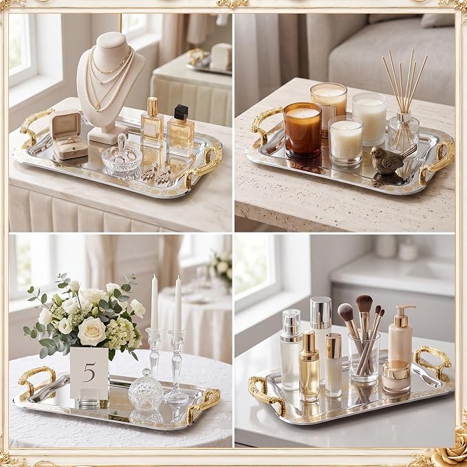 3 Pack Metal Serving Trays - Image 4