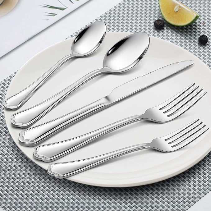 LIANYU 40-Piece Silverware Flatware Set - Image 6