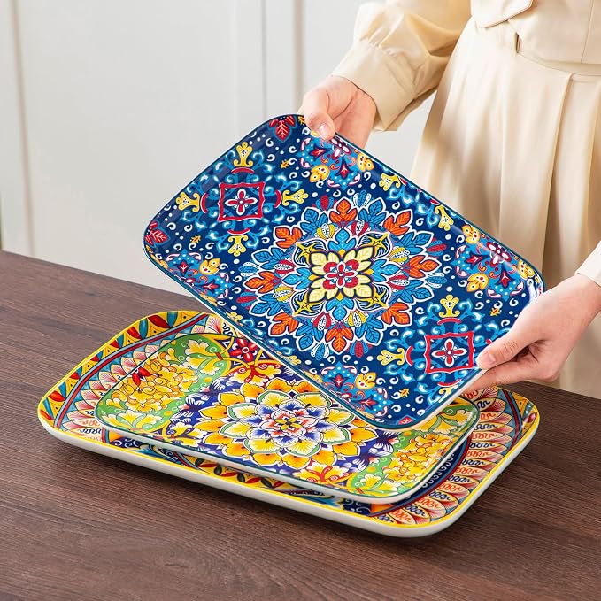vancasso Serving Platters Set of 3, Microwave & Dishwasher Safe - Image 6