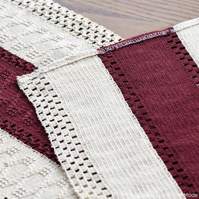 Artoid Mode Red Farmhouse Rustic Christmas Table Runner 12x48 Inch | Seasonal - Image 5