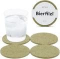 Graf Lantz - Bierfilzl Merino Wool Round Coasters Set of 4 - Sage - Absorbs 30% by GrafLantz