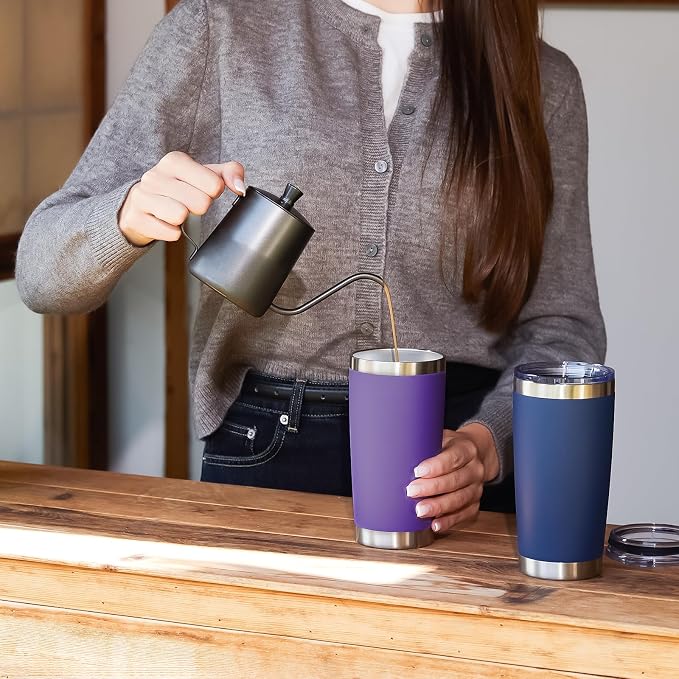 MEWAY 20oz Tumbler 8 Pack Double Wall Vacuum Insulated Travel Mug Bulk - Image 8