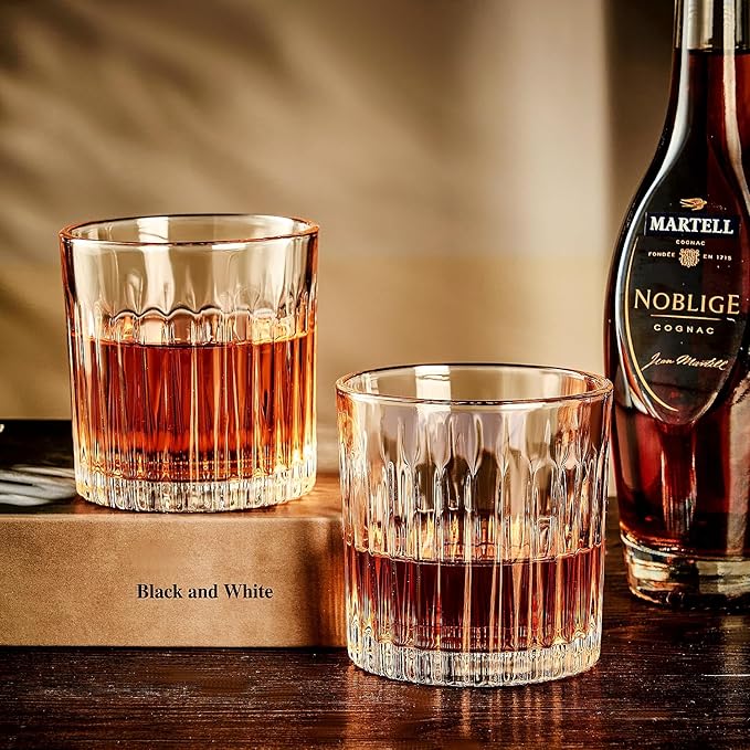 GLASKEY Whiskey Glasses Set of 4, Lead-Free Crystal Old Fashioned Glass - Image 4