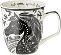 Karma Gifts 14 oz Black and White Boho Mug Horse by KarmaGifts