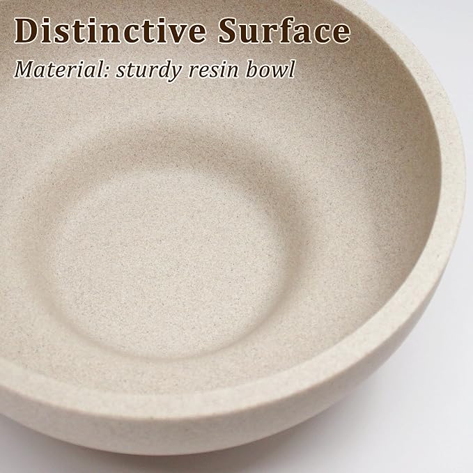 LIN CHUAN Decorative Bowl, Large Fruit Bowl, Sand Beige | Fruit Bowl - Image 7