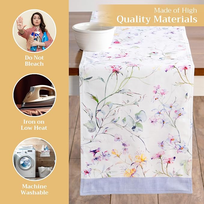 Maison d' Hermine Table Runner 100% Cotton 14.50" x 108" | Table Runners 108 - Image 3