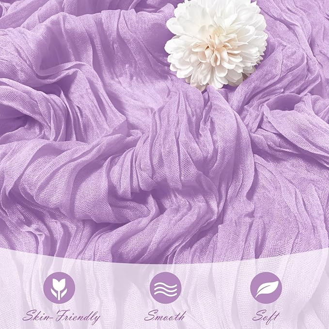 15 Pack Lavender Cheesecloth Table Runner 17 x 108 inch Cheese Cloth Table - Image 5