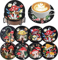 8 PCS Mushrooms Diamond Art Coasters Kits Cute Diamond Painting Coaster | by Benjenes