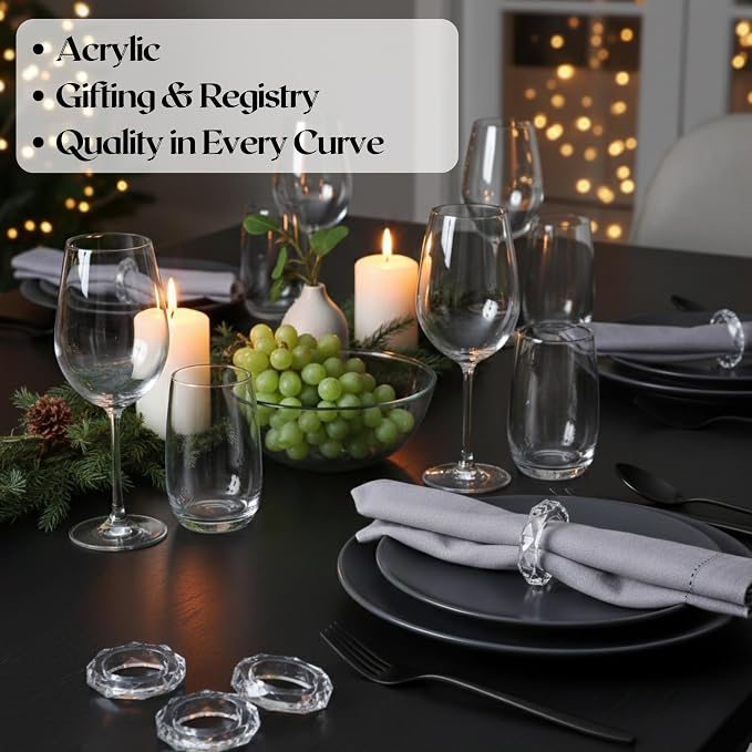 Clear Acrylic Napkin Rings, Thanksgiving - Image 6