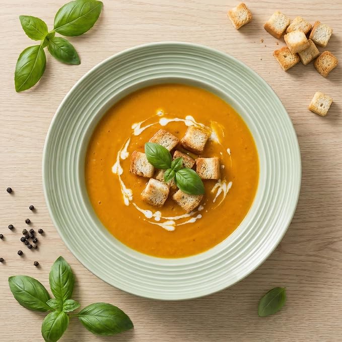 Wide Rim Soup Bowls Set of 4, 11 oz, 8 Inch Green | Shallow wide rim bowls - Image 9