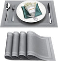 Placemats Set of 4, Vinyl PVC Heat Resistant Washable Placemats Set, Non Slip by BxzanDya-LifeSmartMaker
