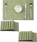 Leetaltree Pea Green Placemats Set of 12 by Leetaltree-ArtatEveryTable