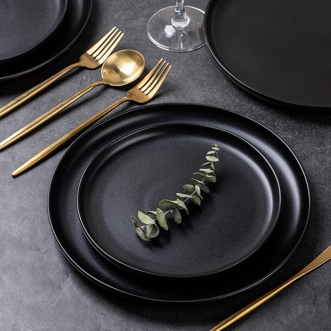 AmorArc Ceramic Dinner Plates Set of 6, 10.25 Inch Stoneware Dishes Set | Wavy - Image 5