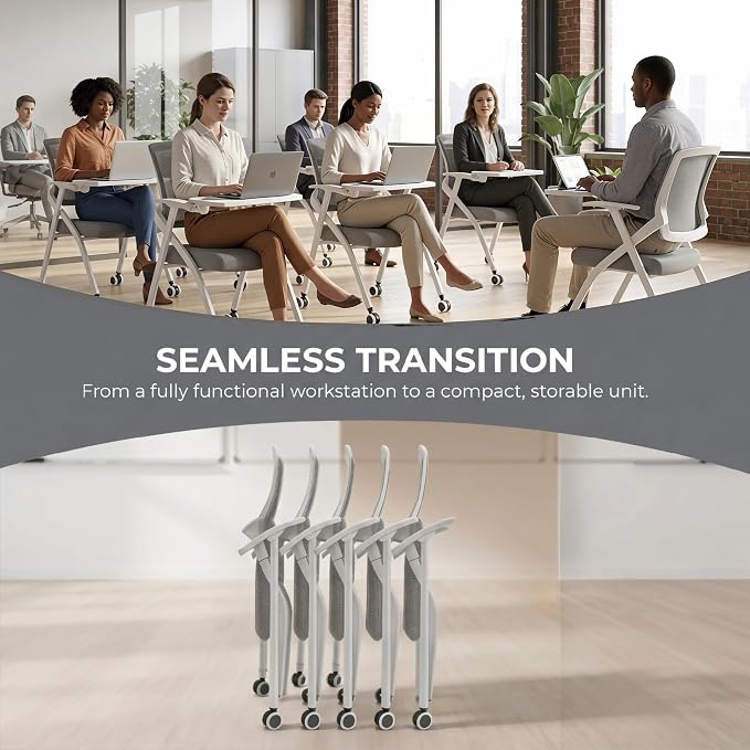 24 Pack Foldable Office Training Chairs - Image 7