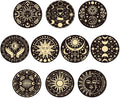 10pcs Coasters for Drinks Abstract Sun and Moon Absorbent Coasters Set Lunar by Unknown
