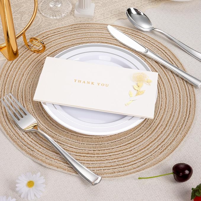BESTSTAR 100PCS White Disposable Plastic Plates white plastic plates | - Image 5