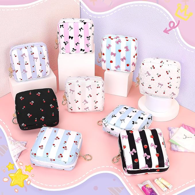 Period Bag for Teen Girls, Canvas Sanitary Napkin Storage Bag - Image 6