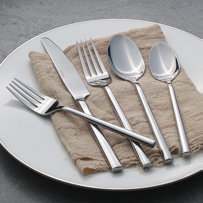 Alata Potter 45-Piece Forged Stainless Steel Flatware Set Cutlery Set, Service - Image 7