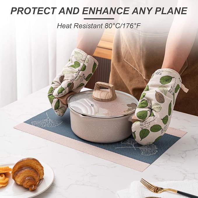 Placemats Set of 6 Washable Indoor | Outdoor Vinyl Place Mats - Image 4