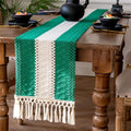 EMMTEEY Boho Table Runner with Tassels 94 Inches Long, Scratch & Heat Resistant by EMMTEEY