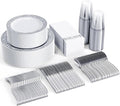 FOCUSLINE 350 Ct Silver Dinnerware Set by FOCUSLINE