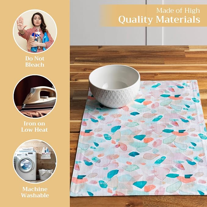 Maison d' Hermine Placemats Set of 4 Reusable 100% Cotton | Cloth Place Mats - Image 3