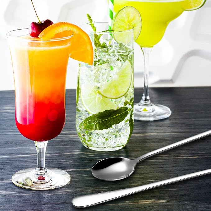 Hiware 9-Inch Long Handle Iced Tea Spoon, Coffee Spoon, Ice Cream Spoons - Image 7