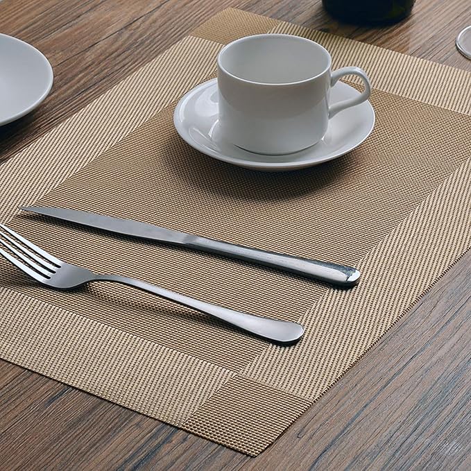 Table Placemats Dining Table Place Mats Set of 4 Heat Resistant Insulation - Image 4