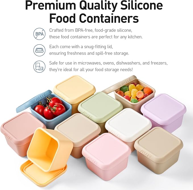 ISSEVE 6Pack 6oz Silicone Snack Containers - Image 9