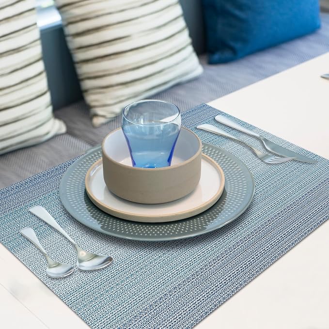 Aofmee Table Runner and Placemats Set of 6 Washable, Heat Resistant Place Mats - Image 7