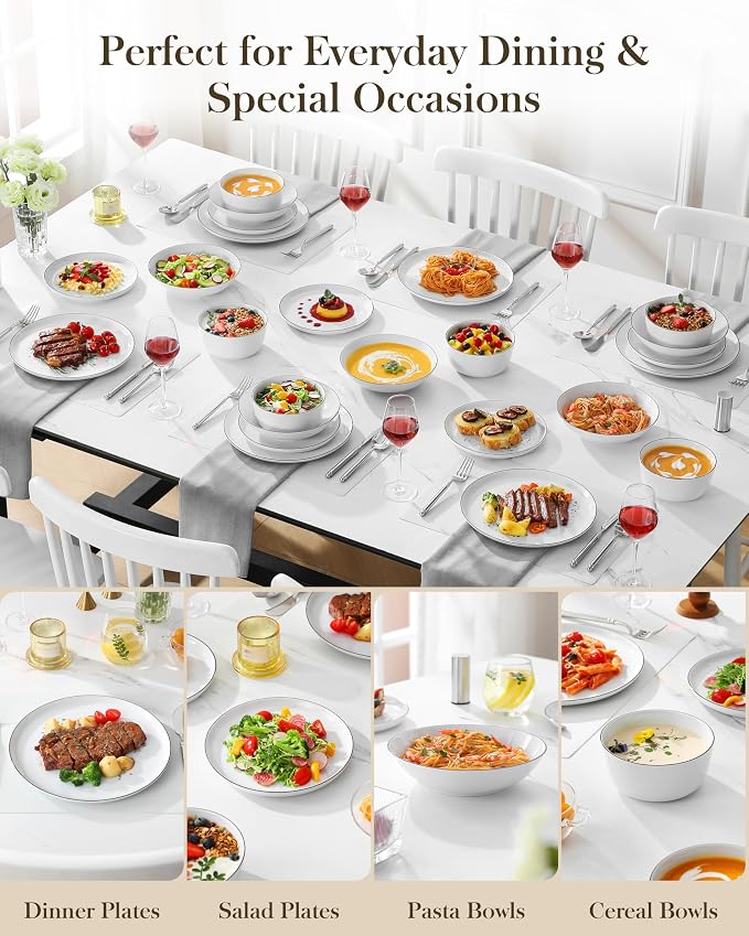MALACASA 24-Piece Dinnerware Set - Image 5