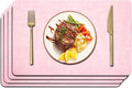 Maxpearl Faux Leather Placemats Set of 4, Peachy Pink | Waterproof by Maxpearl