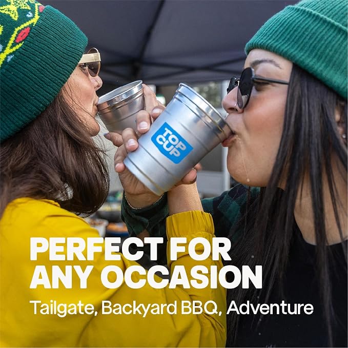 Top Cup – 20 Ounce, Reusable Aluminum Party Cups | Cold-Holding, Recyclable - Image 4