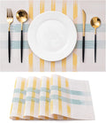 Placemats Set of 4 Washable Indoor | Outdoor Vinyl Place Mats by CADONO