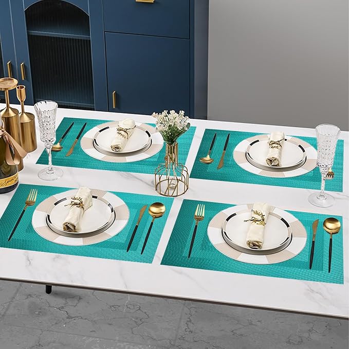 PIGCHCY Placemats Set of 8 Washable Durable Place Mats Vinyl Heat Resistant - Image 7