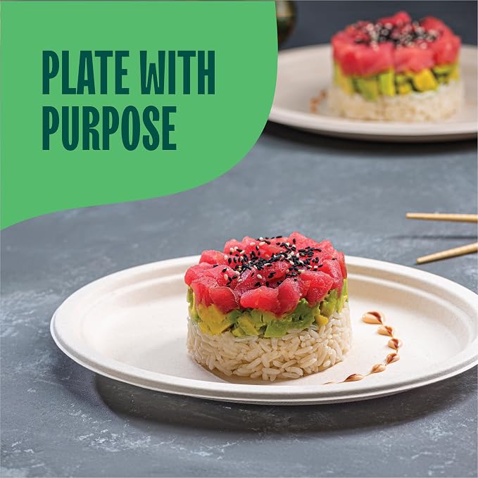 100% Compostable Oval Paper Plates - Image 3