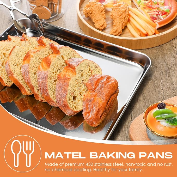 Zopeal 12 Pcs Metal Serving Trays - Image 7