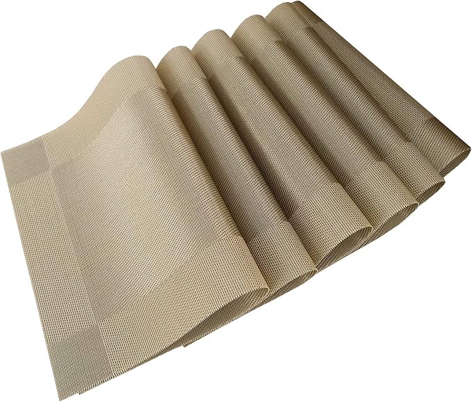 Table Placemats Dining Table Place Mats Set of 6 Heat Resistant Insulation - Image 2