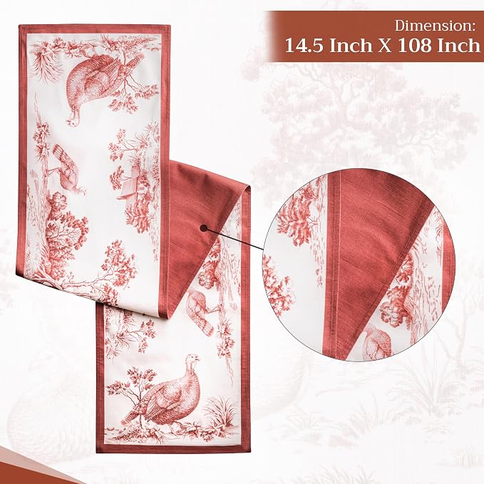 Maison d' Hermine Table Runner 100% Cotton 14.50" x 108" | Table Runners 108 - Image 4