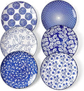 Selamica Ceramic Dessert Plates Set of 6, 6 Inch Appetizer Plates by Selamica