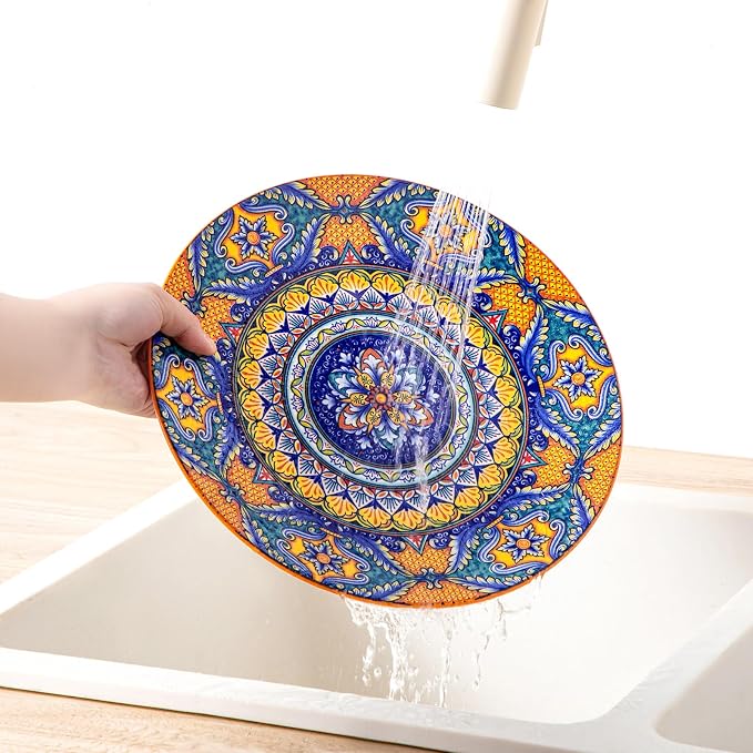 vancasso 18-Piece Dinnerware Sets, Ceramic Plates and Bowls Sets Service - Image 5