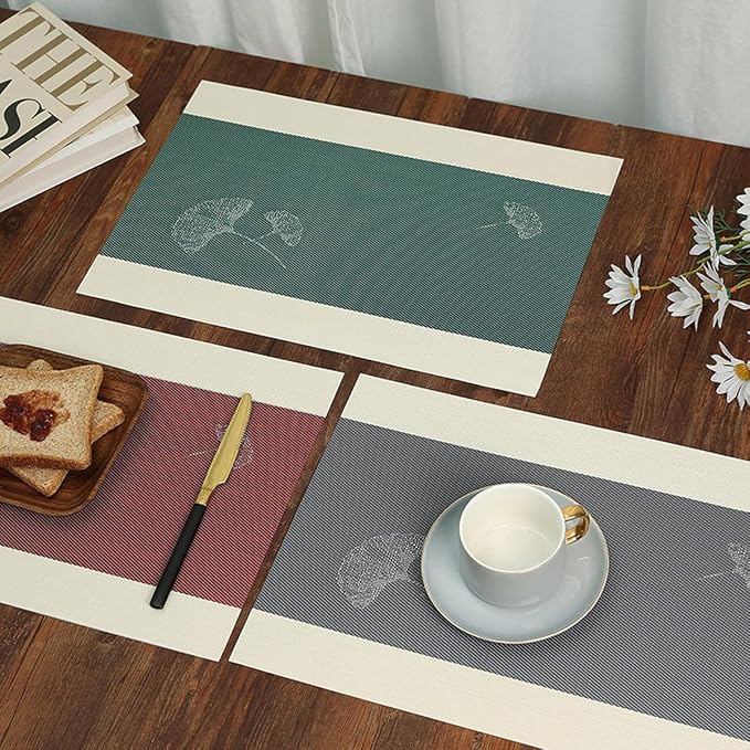 PIGCHCY Placemats Set of 8, Country Rustic Placemats Non-Slip Washable Durable - Image 7