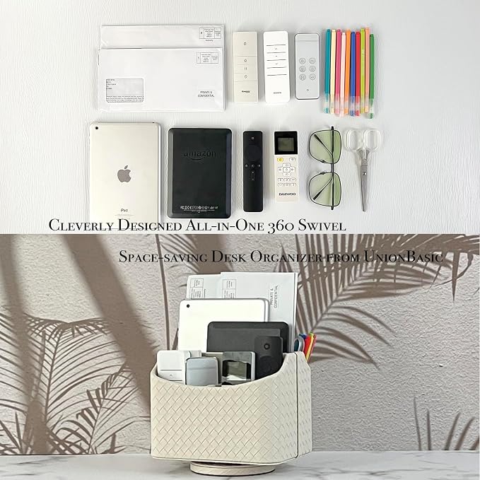 UnionBasic Rotating Desk Organizer, 360 Desk Spinning Caddy, Desktop TV - Image 7