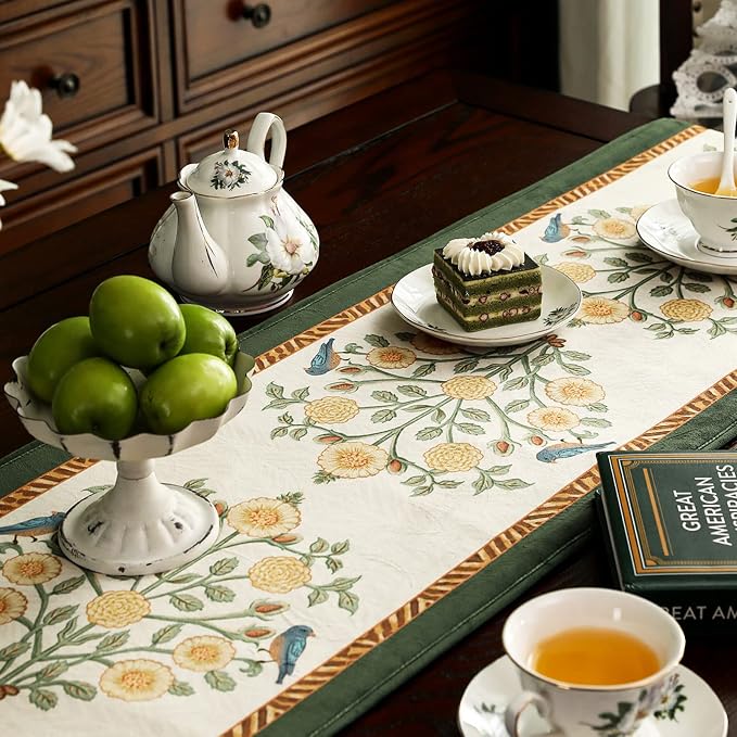 Patdrea Designer Elegant French Velvet Table Runner, Thanksgiving Dining Table - Image 5