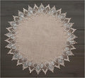 LINENS ART AND THINGS Lace Doily Neutral Earth Tones Table Topper Placemat by LinensArtandThings